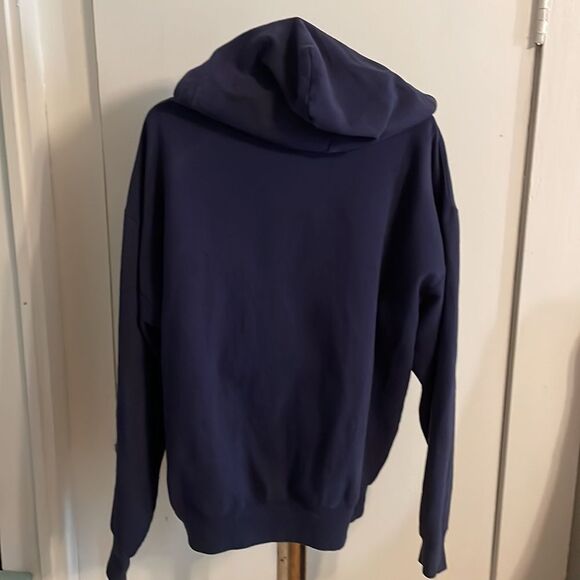 XL Jerzees blue long sleeve hooded pocketed full front zip fleece lined jacket - Picture 8 of 15